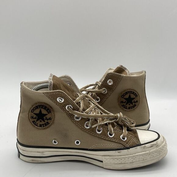 Women 7.5 Converse Chuck 70 High Nomad Khaki Egret Brown Sneaker Shoes A03759C - Picture 6 of 11